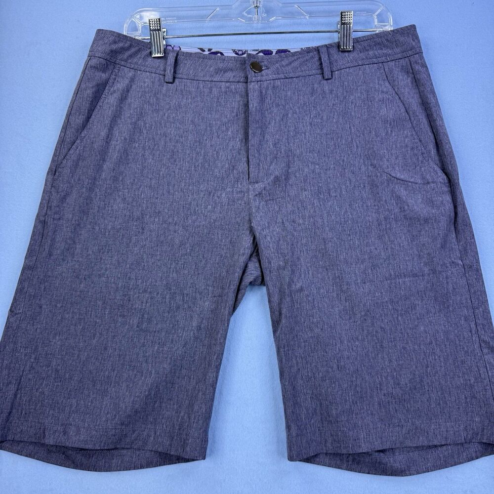 Tattoo Skull Men's Golf Shorts Flat Front Blue-Gray Size 34 1185